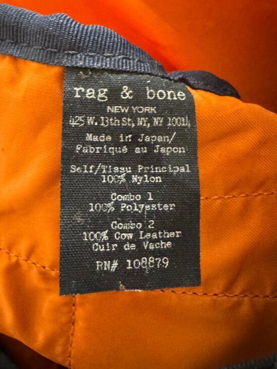 RAG & BONE Porter-Yoshida RARE 2016 Navy Nylon & Leather Backpack Made in Japan - Picture 2 of 14